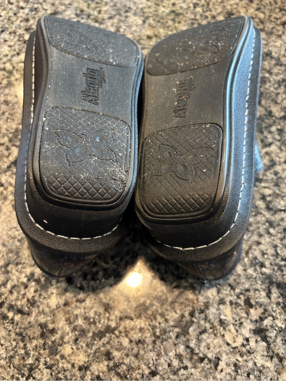 Alegria Paloma Floral Iridescent Black Mary Jane Shoes - Picture 3 of 5